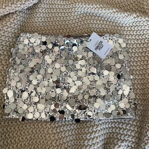 Silver Sequin Princess Polly Mini Skirt